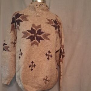 Premier Vision Hand Knit vintage wool pullover-sz M